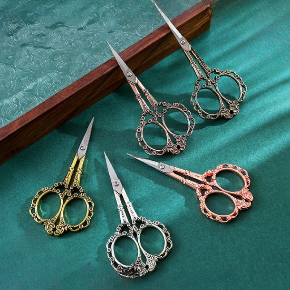 미니 수예 엔틱 매화 재단가위 바느질 도구 자수 원단 수선 DIY 공방 가위 : 가루비몰