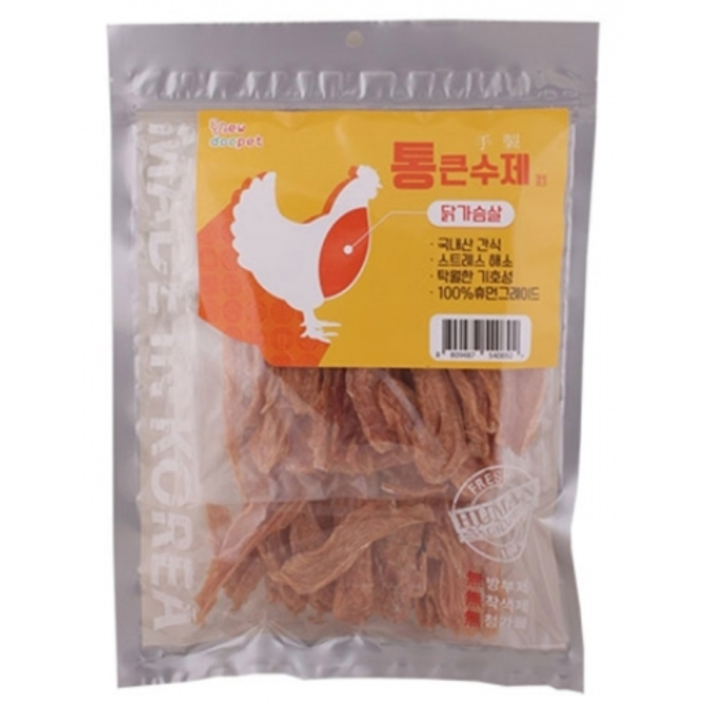 휴먼그레이드 애견간식 국내산 닭가슴 육포 / 영양 칭찬 먹이 완화 갱얼쥐 : 마이위시 스토어