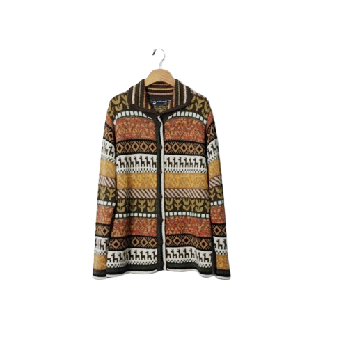 ALPACA HOUSE 이국적인 알파카100 가디건(M, made in Peru) : 노란단포포