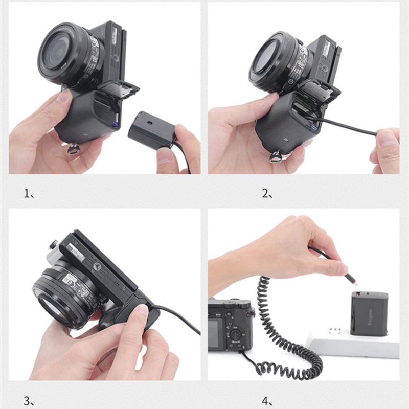 USB C 타입-LP-E6N 더미 배터리 충전기 어댑터 캐논 EOS 5D 6D 7D 마크 II III IV 5DS R WFT-E7 카메라 : 미소미스토어