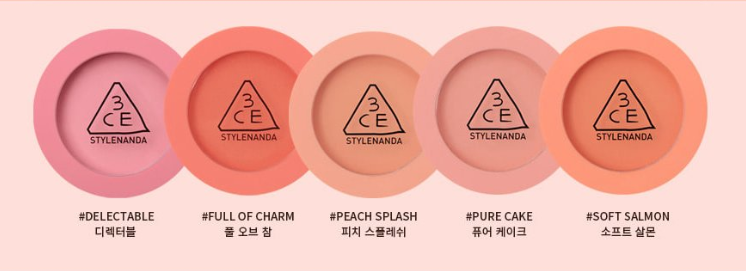 3ce 무드 블러셔 블러쉬 볼터치 치크 1p 7종색상 누드피치 로즈베이지 모노핑크 : 오늘의다락방