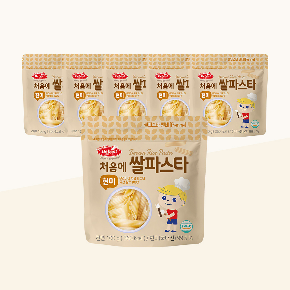 [정기구독] 베베스트 100% 국산 쌀로 만든 글루텐 프리 처음에 쌀파스타 6개 : 베베스트 공식몰
