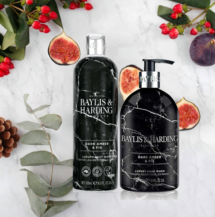 [베일리스앤하딩] 비건 다크엠버 앤 피그 핸드&바디 선물세트 (핸드워시 500ml+바디워시 500ml) : 베일리스앤하딩