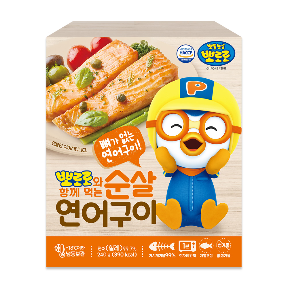 뽀로로와 함께 먹는 순살 생선 구이 4종 SET 고등어 연어 갈치 삼치 : 은하수산