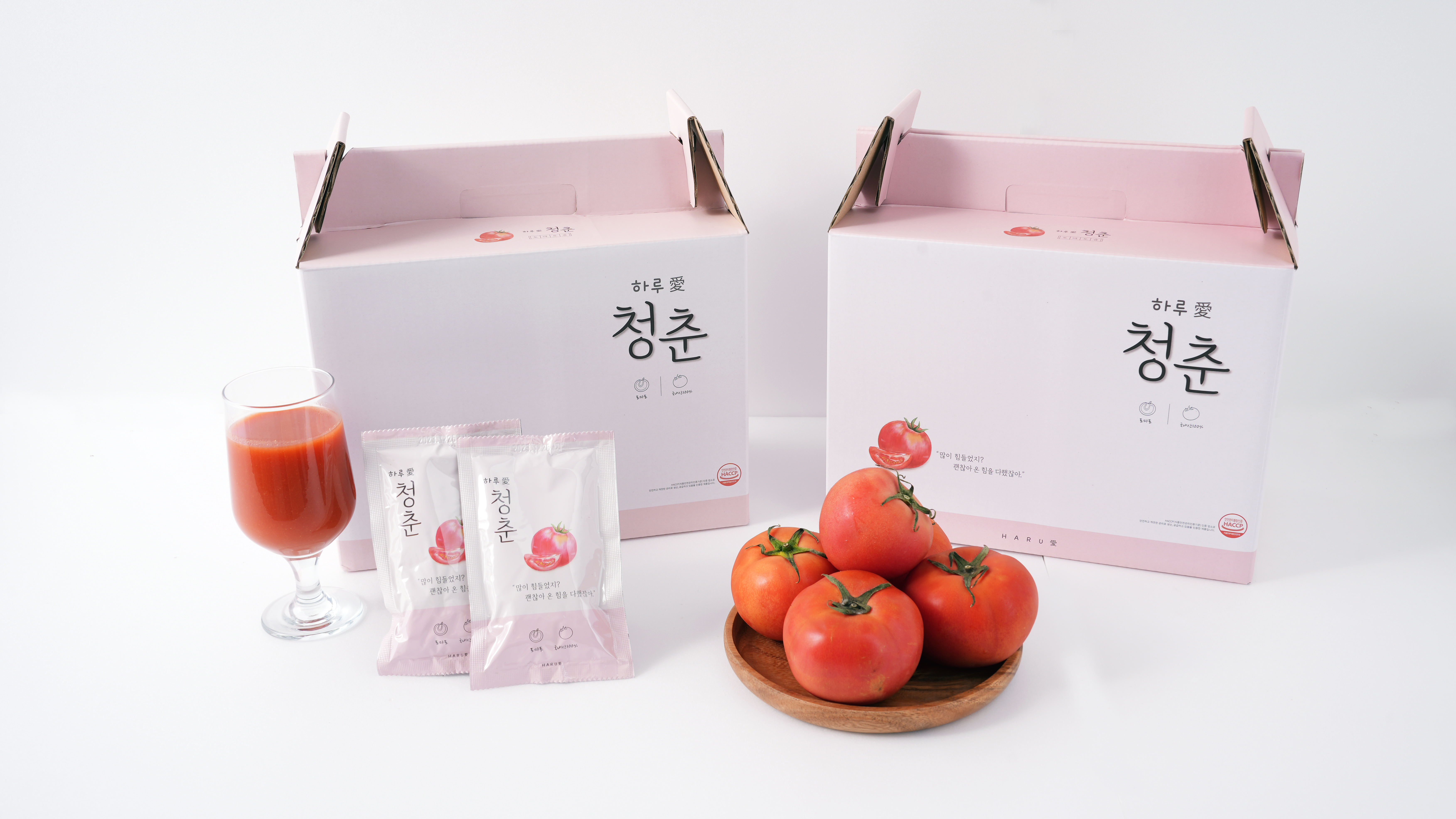 하루애청춘 갈아만든 완숙 100% 토마토 즙 주스 50개 : 하정식품