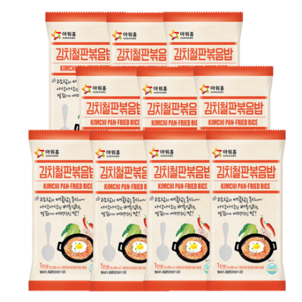 아워홈 볶음밥 김치철판 볶음밥 250g 10봉 즉석밥 : 와이비케이