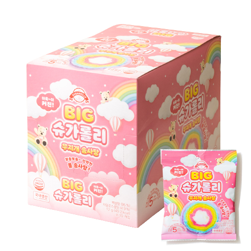 빅 슈가롤리 무지개 수제 유기농 솜사탕 어린이날 : 스마토스토어