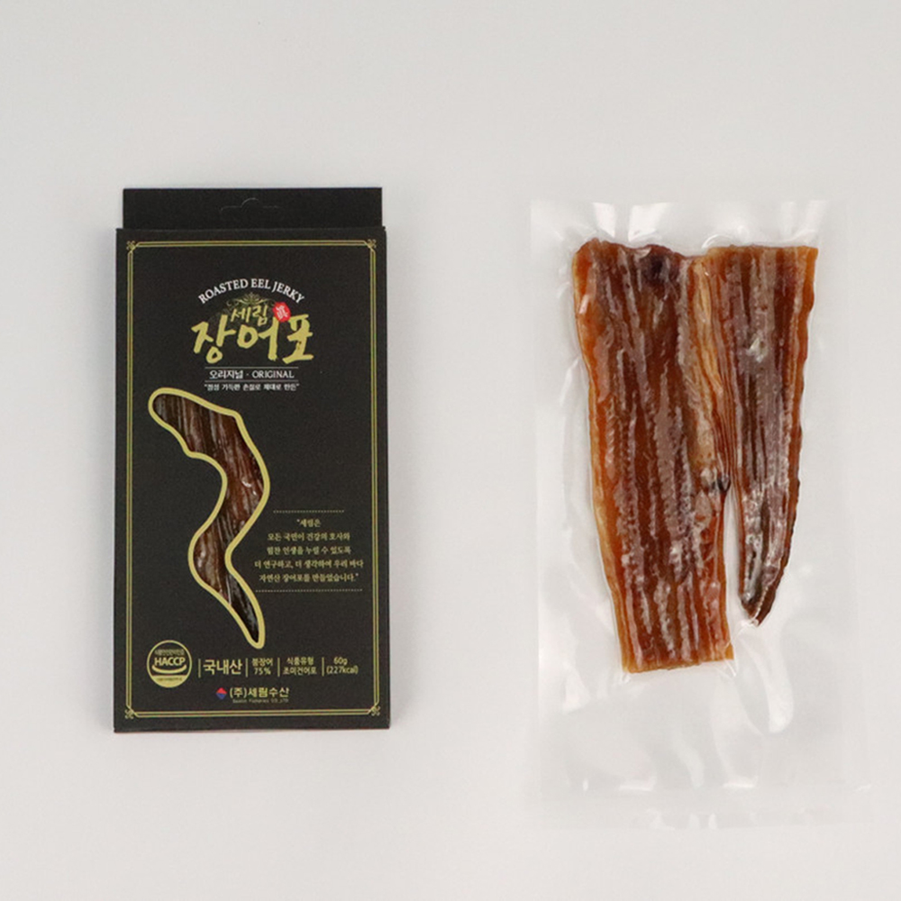 세림수산 국내산 프리미엄 장어포 60g 장어 육포 건어물 술안주 고급안주 : 세림수산