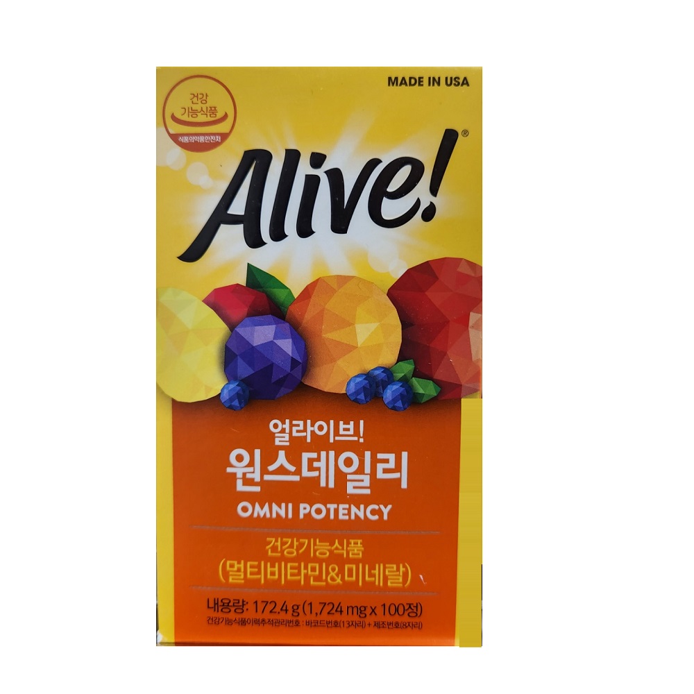 얼라이브 원스데일리 종합비타민 100정 : 감사행