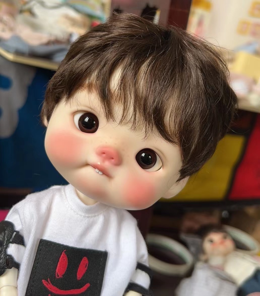 9-10인치 밀크실크사 숏컷 가발 큐베이비 디엔디엔 브라이스 남순이 : 민SHOP