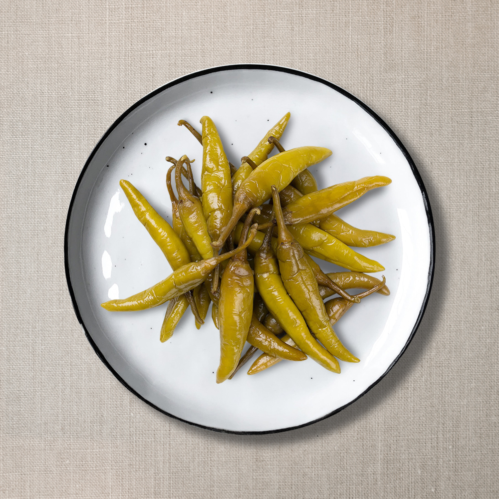 일가집 고추지 1kg 2개 삭힌 고추장아찌 반찬 동치미 : 푸드뱅크주식회사
