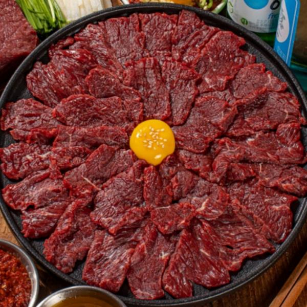 뭉티기 대구 육사시미 한우 육회 소 고기 생고기 우둔살 부위 뭉텅이 뭉티기 : 산지직송농수산