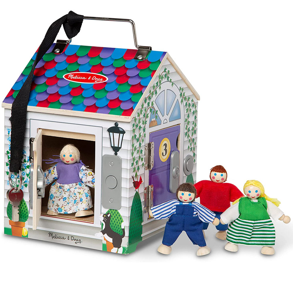 멜리사 앤 더그 원목 도어벨 하우스 열쇠열기 장난감 Melissa Doug Doorbell House : 시카고팩토리