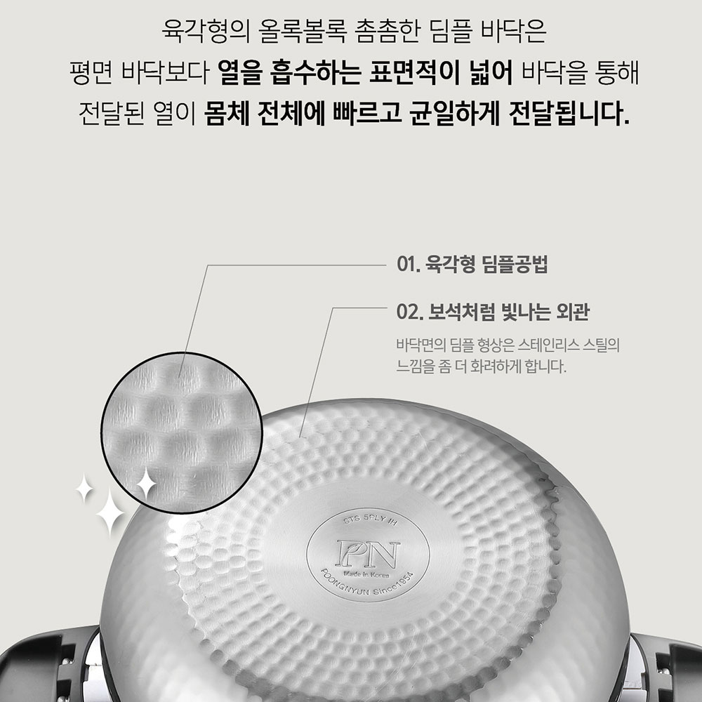 PN풍년 하이클래드 파이브 IH 압력솥 2.5L/4인용 통5중 인덕션 압력밥솥 : 에이치컴퍼니 주식회사