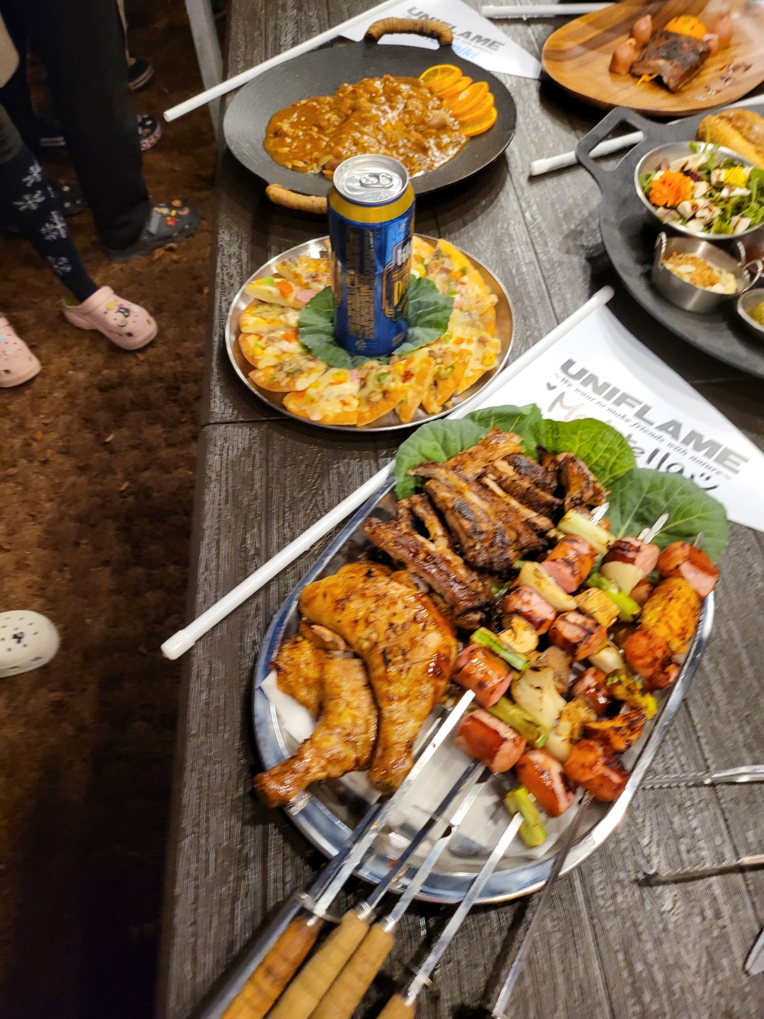숯불구이 바베큐치킨 훈제닭다리 반찬 캠핑용 600g 1팩 : 미세스푸드