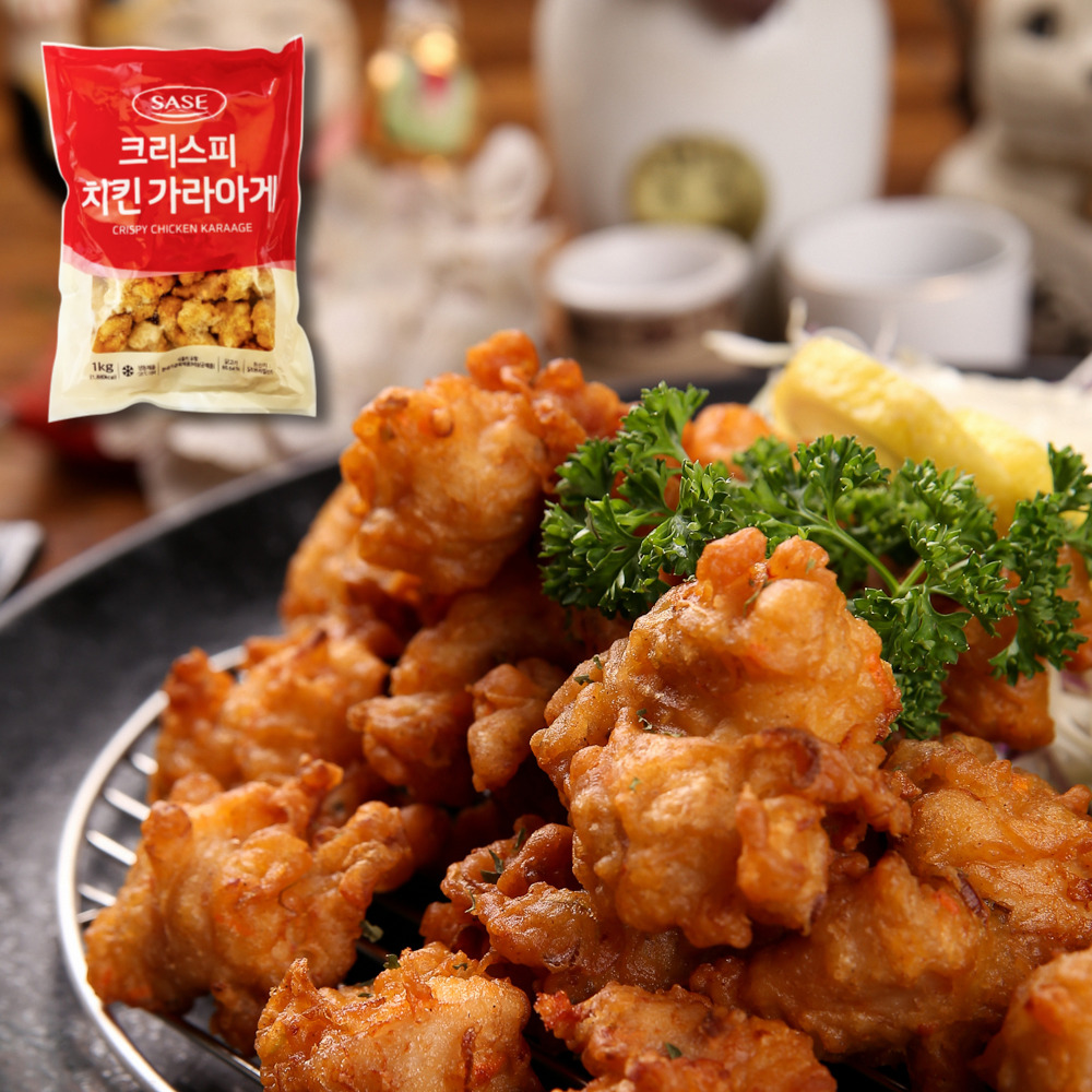 사세 크리스피 치킨 가라아게 1kg 순살 치킨튀김 : 폼푸드