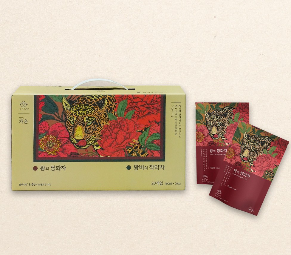 왕의 쌍화차 (100ml X 20팩) = 옛날(다방) 쌍화차 ! : 가온식품