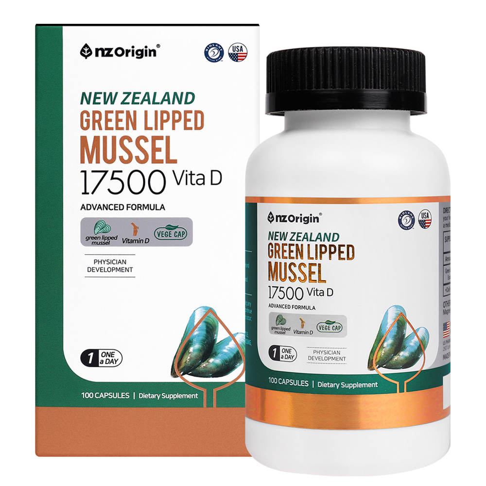 뉴질랜드 초록홍합 17500 초록입홍합 추출물 100캡슐 그린홍합 연골 뼈 관절 엔젯오리진 : 한양상회
