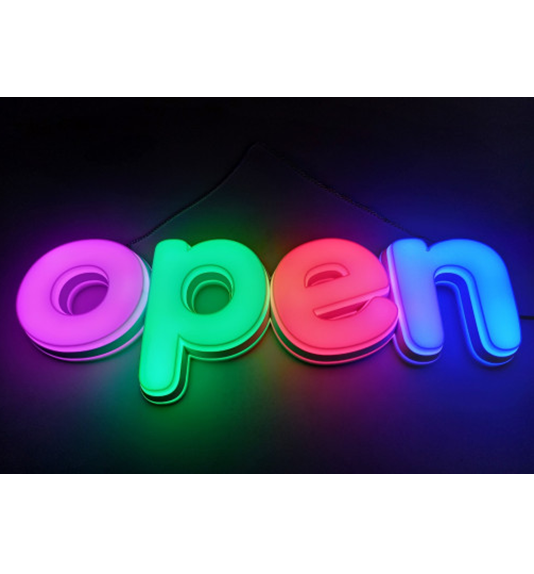 오픈간판 LED 오픈사인 OPEN 전광판 부동산 카페 커피 식당 미용실 개업선물 창문 : 신신LED