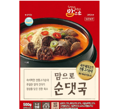 도야지식품 맘으로 순댓국 500g : 유통88