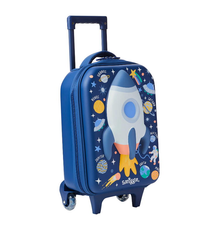 [Smiggle] 스미글 스카이 하이 주니어 트롤리 여행 캐리어 [네이비] Sky High Junior Hardtop Trolley Bag [Navy] : Sunnymarket