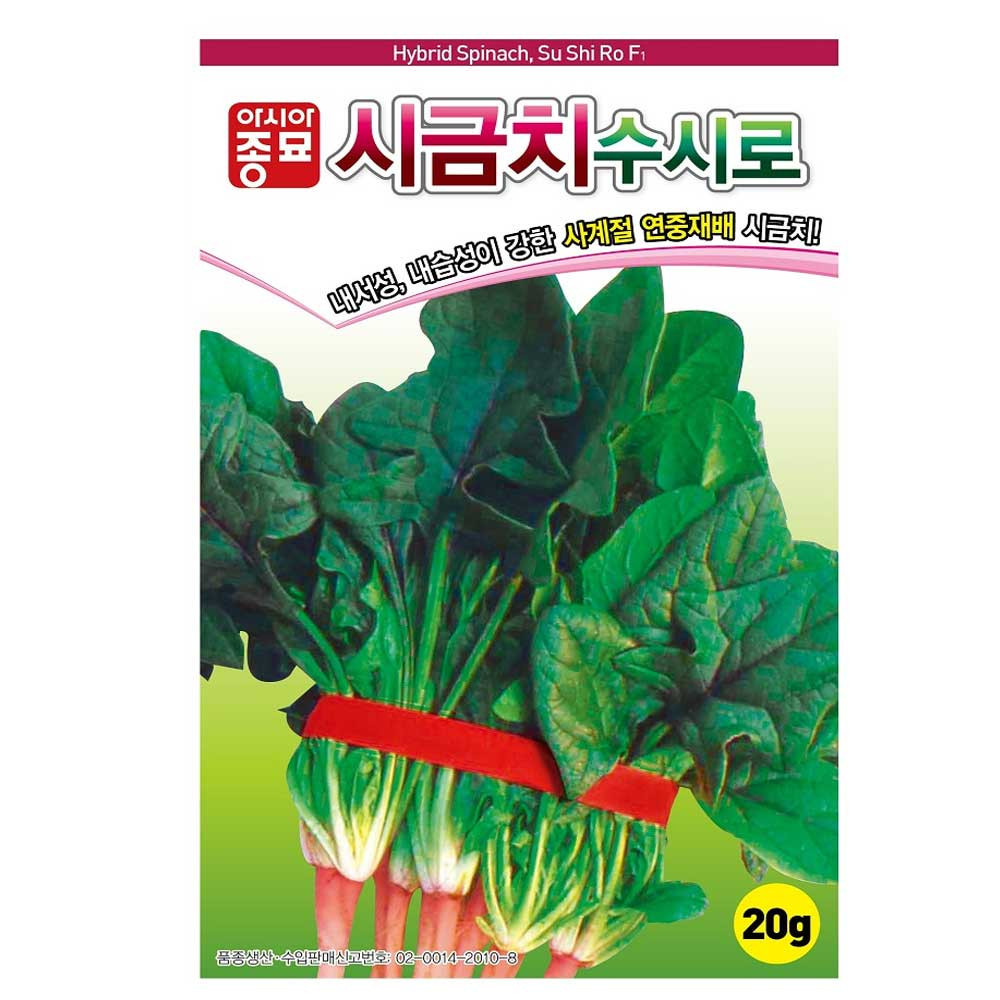 A-수시로시금치 20g / 시금치씨 시금치씨앗 시금치종자 : 영미의정원
