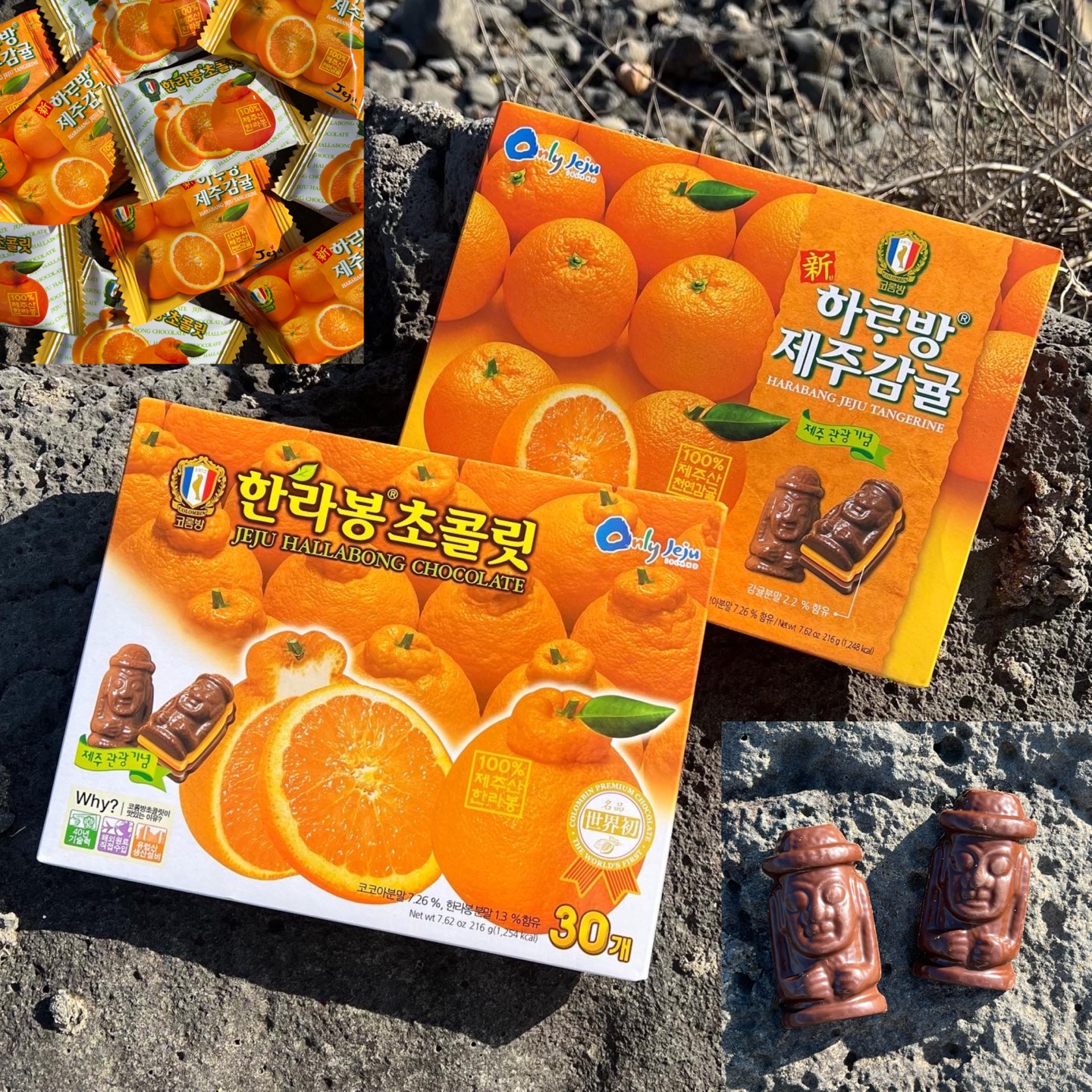 제주 돌하르방 백년초초콜릿 감귤초콜릿 한라봉초콜릿 30개입 제주초콜릿 : 제주기념품 감성점빵
