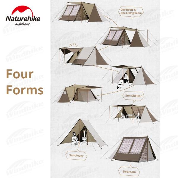 사계절텐트 Naturehike Portable 3 사람 Camping Tent With Skylight 1 Room Hall Big Space Waterproof Luxury Hi : 돈비트레이딩