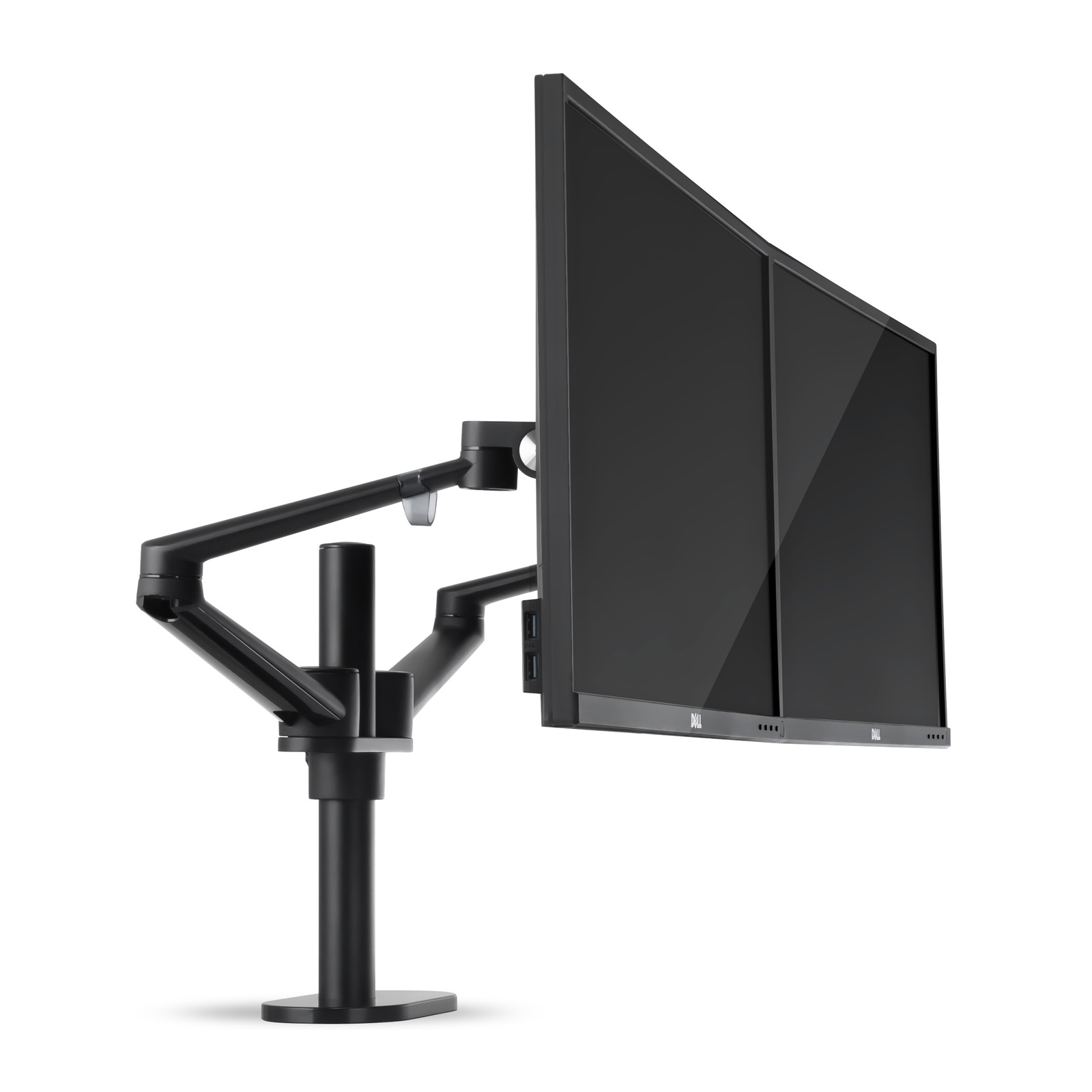 듀얼 모니터 거치대 고중량 80cm 까지 강력 스탠드 알루미늄 암 브라켓 거치대 OL2 : 모든지코퍼레이션
