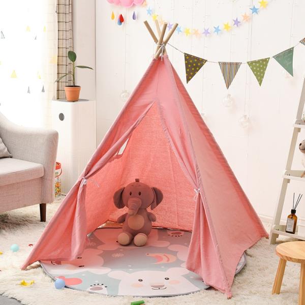TP텐트 1.35M 휴대용 코튼 홈 Tipi 접이식 실내 아기 텐트 장난감 천막 원래 삼각형 인도 어린이 Wigwam 선물 게임 : 돈비트레이딩