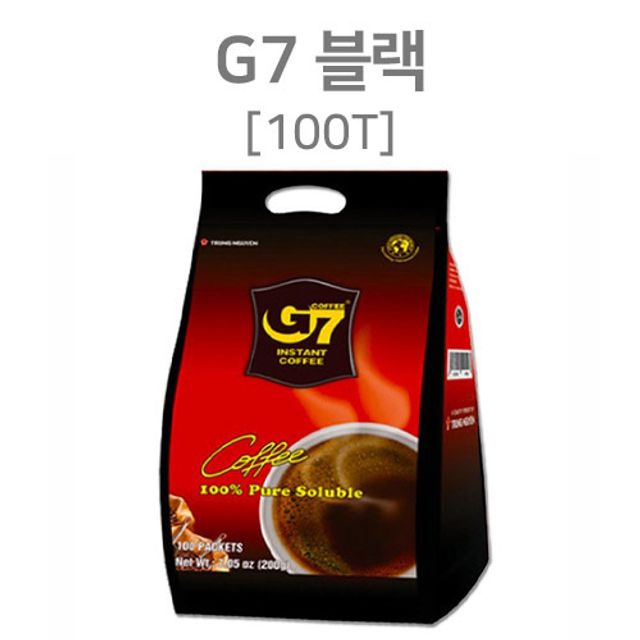 데일리 베트남 일등커피 G7 퓨어 블랙커피 진한커피 100T : 데일리라이팅