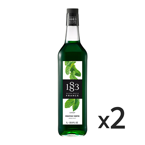 1883 그린민트 시럽 1000ml 2개 커피 카페 과일 홈카페 칵테일 음료 : 에코팩