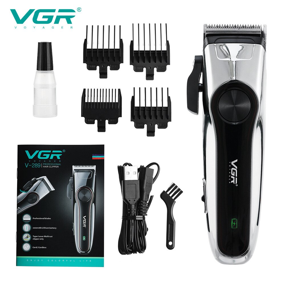 호환 VGR V289 헤어 클 전문 이발사 전원 가위 면도기 가정용 트리머 남성 개인 케어 V-289 : 미소미구