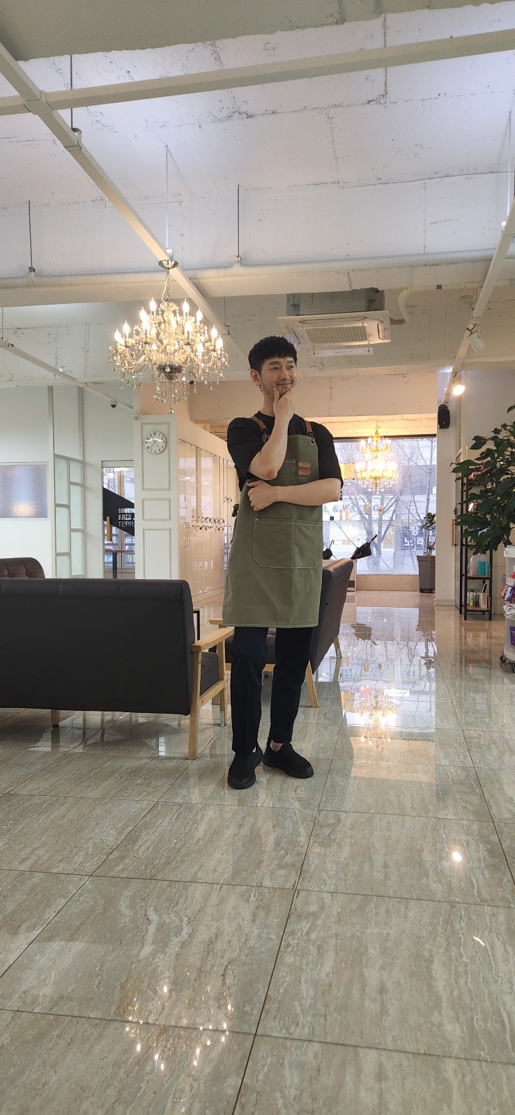 미용실앞치마 공방 네일샵 바리스타 카페 앞치마 1+1 : 궁달언니