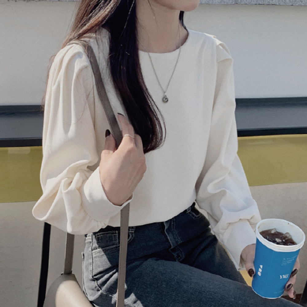 허쉬드 여성용 데일리 셔링 긴팔티셔츠 : 제이에스아웃도어