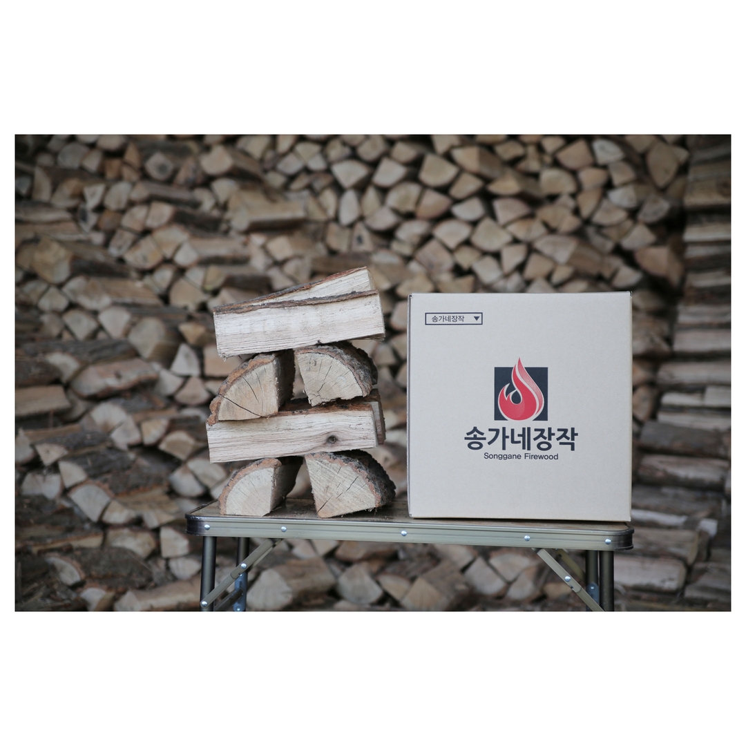 송가네장작 벽난로 화목난로용 쪼갬목 절단목 쪼갬목소 두꺼운장작 17kg : 송가네 STORE