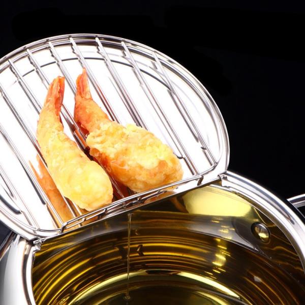 스텐냄비 멀티팟 국 파스타 국수 면삶는 냄비 주방 깊은 프라이팬 냄비 Thiken Thermometre Tempur 팬 온도 조절 튀김 치킨 요리 도구... 