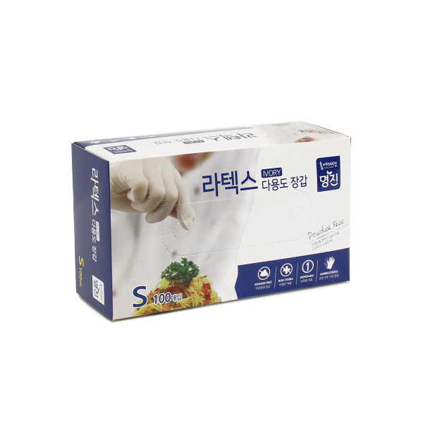 홈에디션 명진 라텍스 다용도장갑 백색 대/중/소형 100매입 x 택일 1팩 초특가 : 주식회사 바른생활