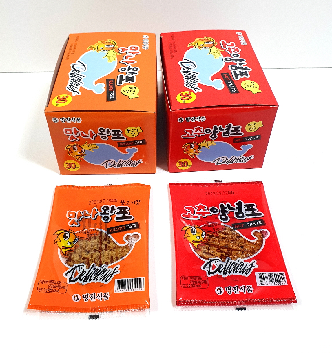 맛나 왕포 고추양념포 불고기맛 매콤한맛 5g30개입 통(추억의맛 문방구 불량식품 수입) : 잡화아재