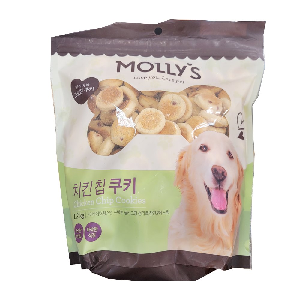 강아지과자 바삭한 치킨칩쿠키 프락토올리고당 함유 고소한 반려견 쿠키과자 : 단디판다