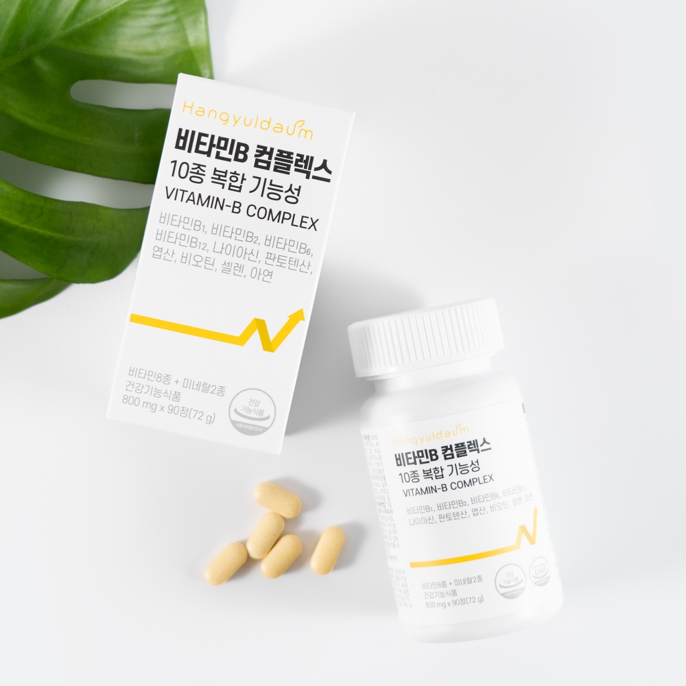 한결다움 비타민B컴플렉스 영양제 800mg 90정 고함량 고농축 3개월치 : 나만의건강by설리마켓