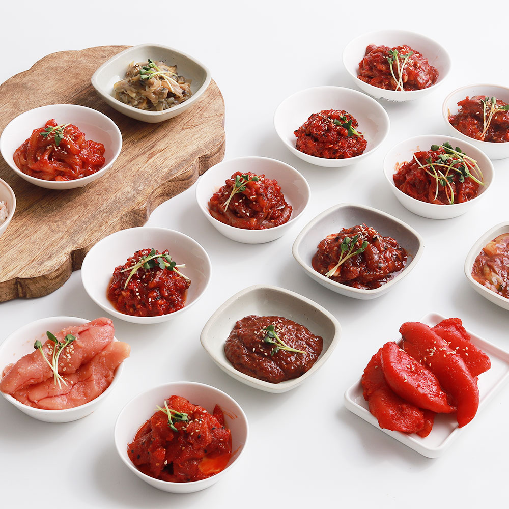 강화풍물시장 항아리젓갈 6종 130g 밥반찬 젓갈6통(3통+3통) : 고수의집밥