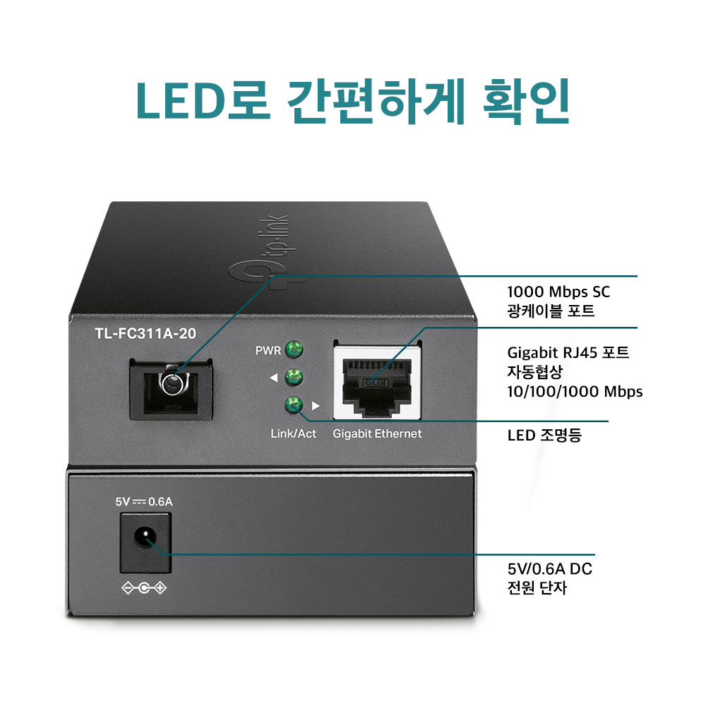 SC 광 미디어 컨버터 1코어 SM 싱글모드 WDM 광케이블 UTP 랜 RJ45 변환 : JMIT