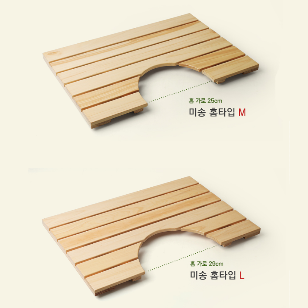 원목 그대로 그린홈 미송 나무발판 튼튼한 우드발판 현관입구 욕실 변기 화장실 발판 3종 : 핑크돼지잡화점