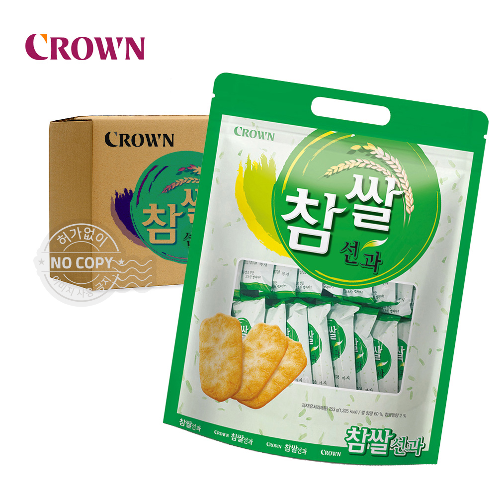 참쌀선과 44봉입 10개 쌀과자 찹쌀선과 개별 포장 간식 사무실 회사 학교 유치원 : 공간의감각