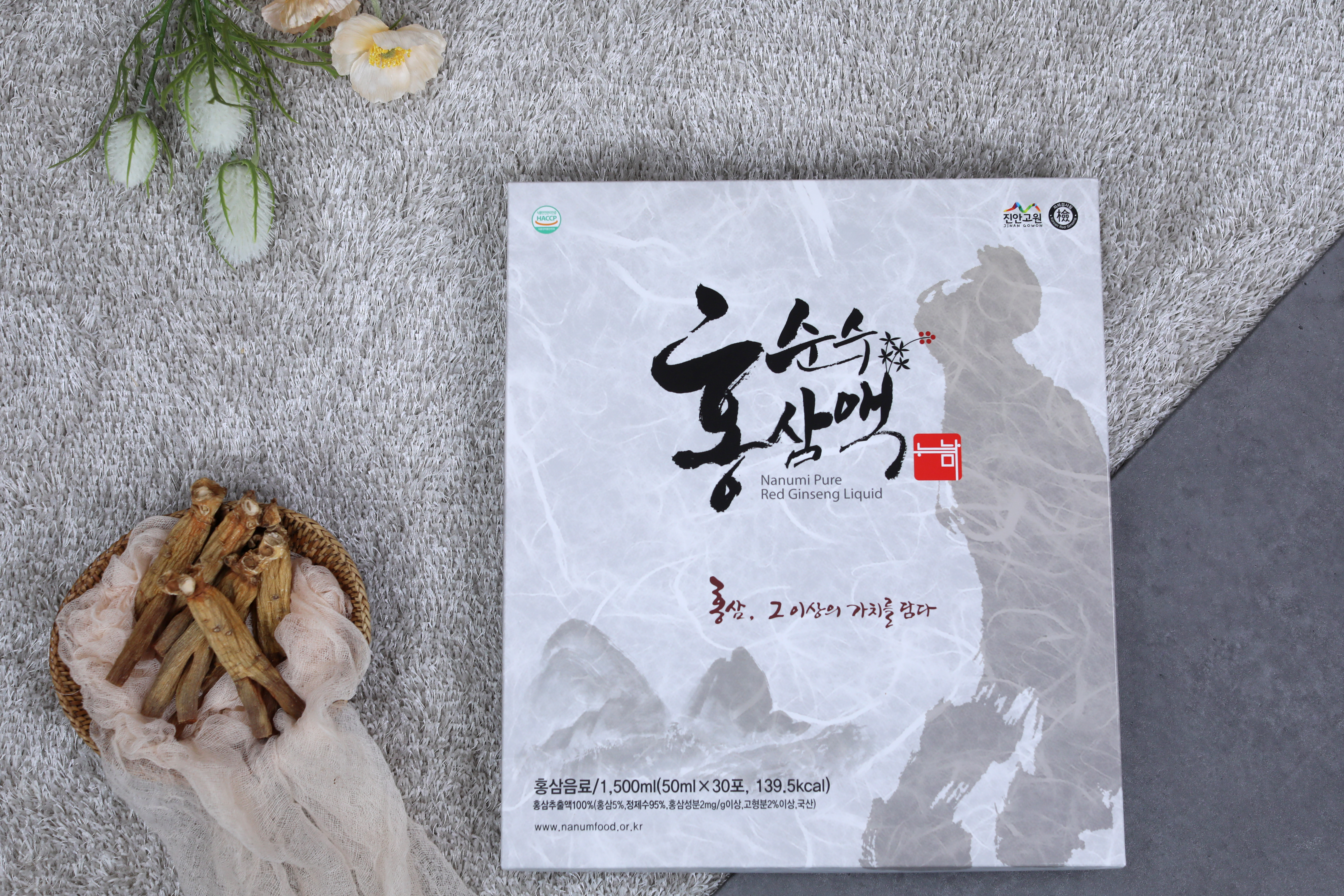 나눔푸드 나누미 순수 홍삼액 50ml 30포 : 진안고원몰