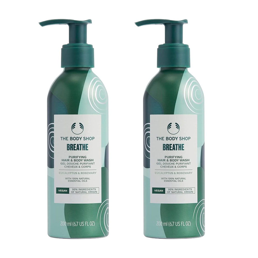 THE BODY SHOP 더바디샵 브리드 퓨리파잉 헤어 앤 바디 워시 200ml 2팩 : 카우네인 해외구매대행