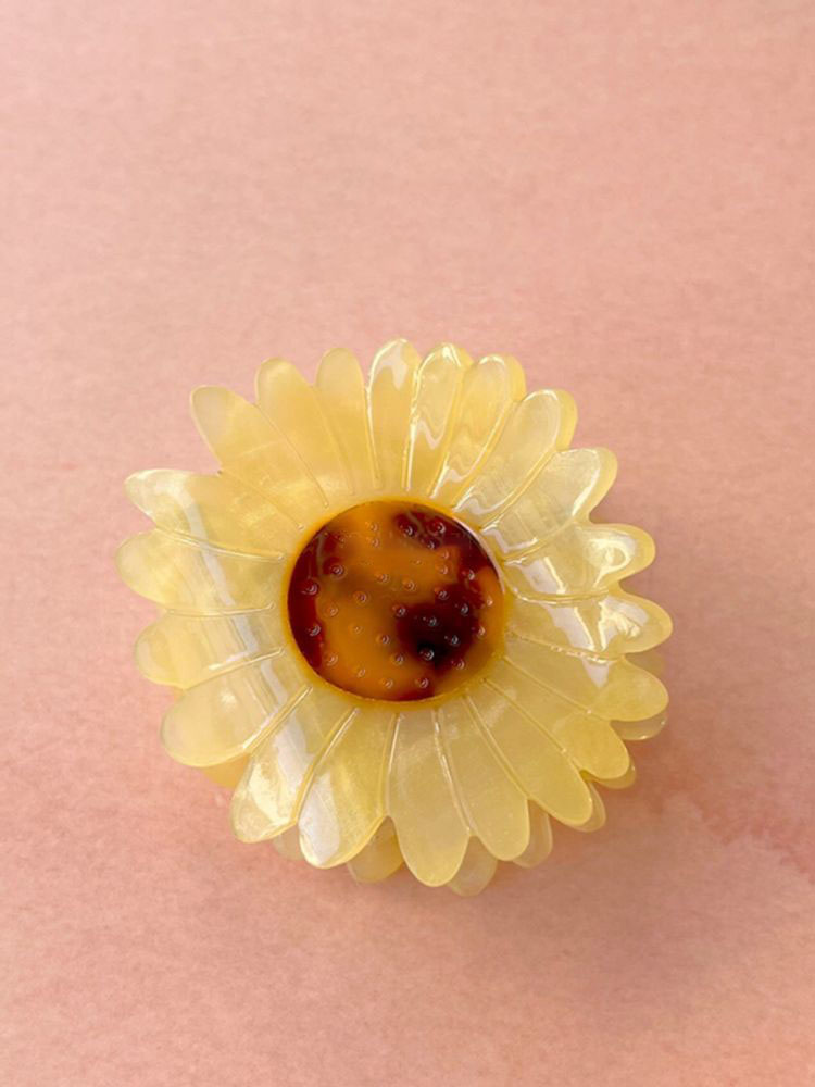 02761 봄 반묶음 해바라기 집게핀 -셀룰로오스 아크릴 플라워삔 : 보헤미안래빗