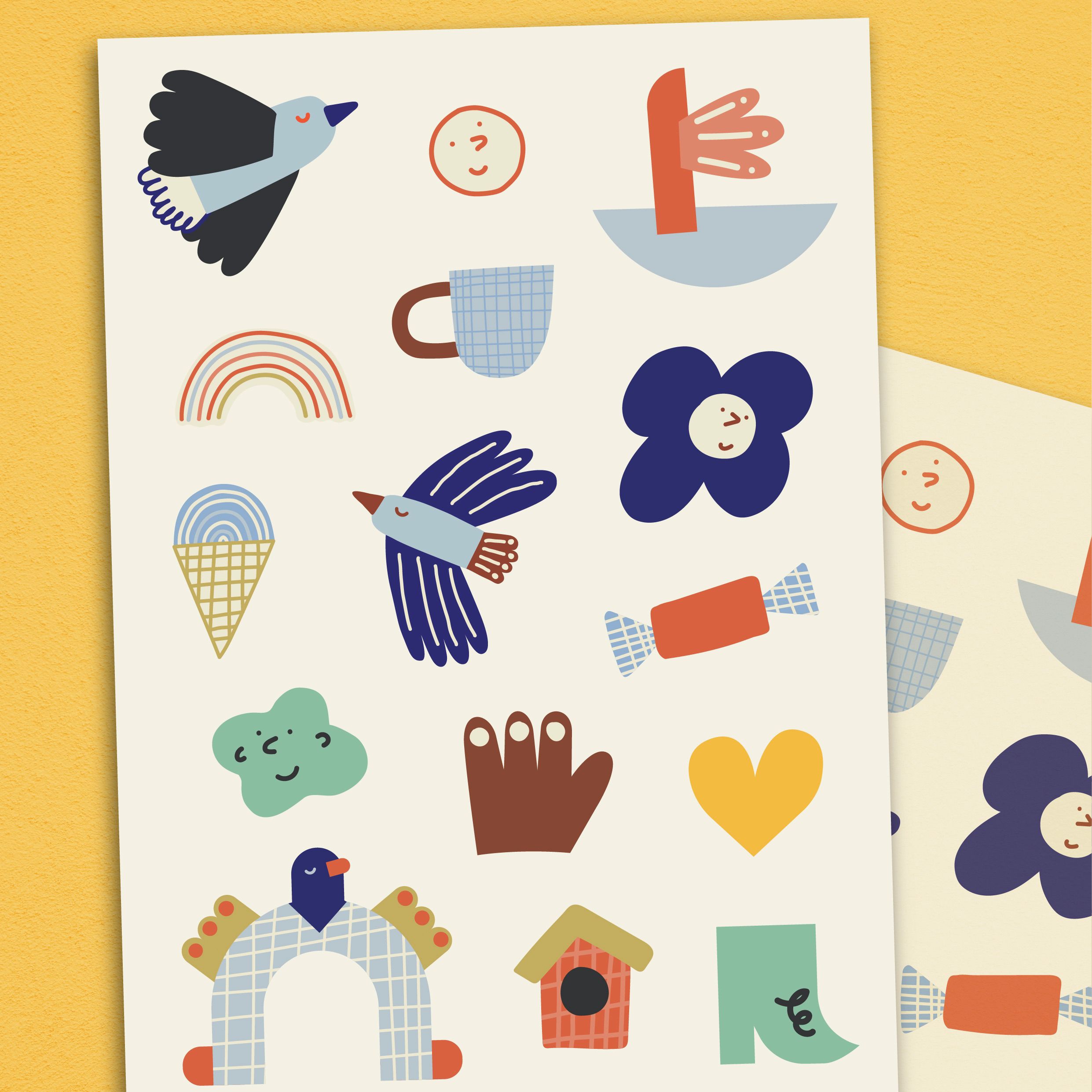 스티커 타투세트 민민코펜하겐 MinMinCph Sticky tattoo set : 핸디하모니