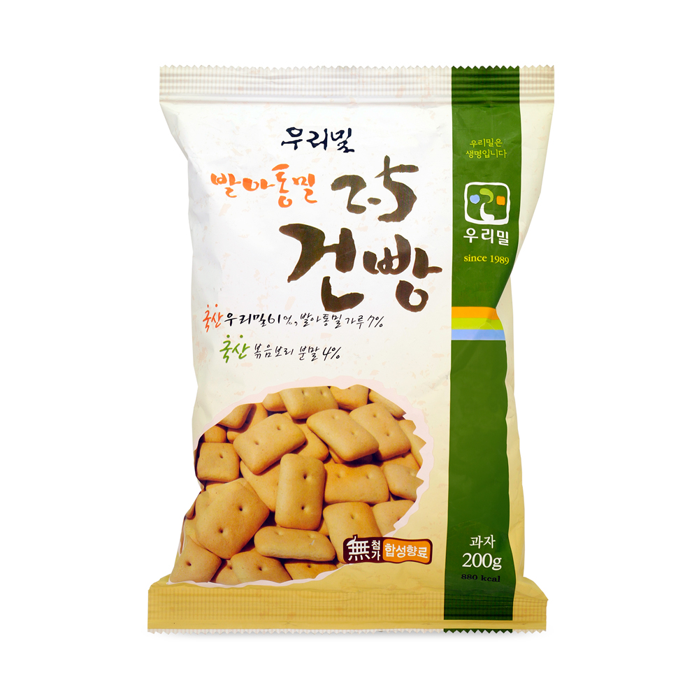 우리밀 발아통밀 2.5건빵 200g : 우리밀 since 1989